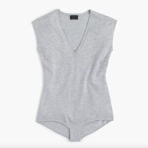 J.Crew Italian Cashmere Bodysuit in Gray
